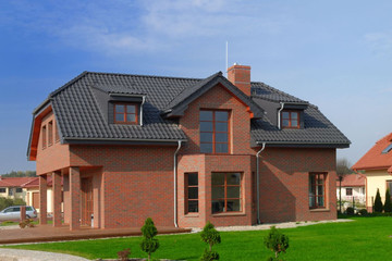 Single-family house made of Canberra shaded smooth brick