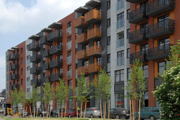 A residential building in Wrocław made of smooth Melbourne brick