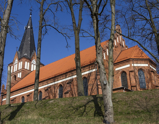 The church in Klebark Wielki made of natural Bornholm tiles