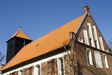 Church in Klewki made of natural Bornholm roof tiles
