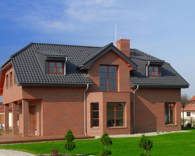 Single-family house made of Canberra shaded smooth brick