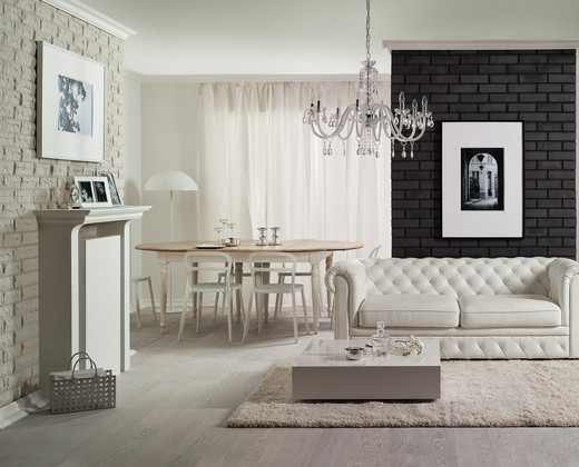 Glamour brick living room