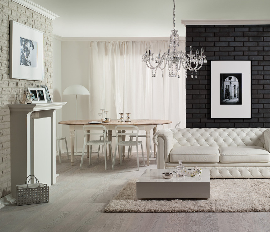 Glamour brick living room