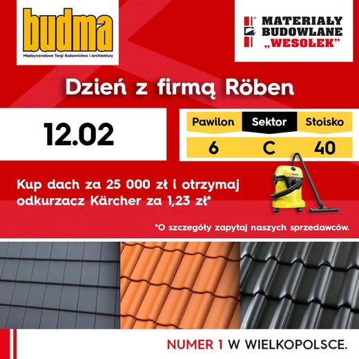 Dzień z Röben na Targach BUDMA 2025 – spotkajmy się w Poznaniu Dzień z Röben na Targach BUDMA 2025 – spotkajmy się w Poznaniu